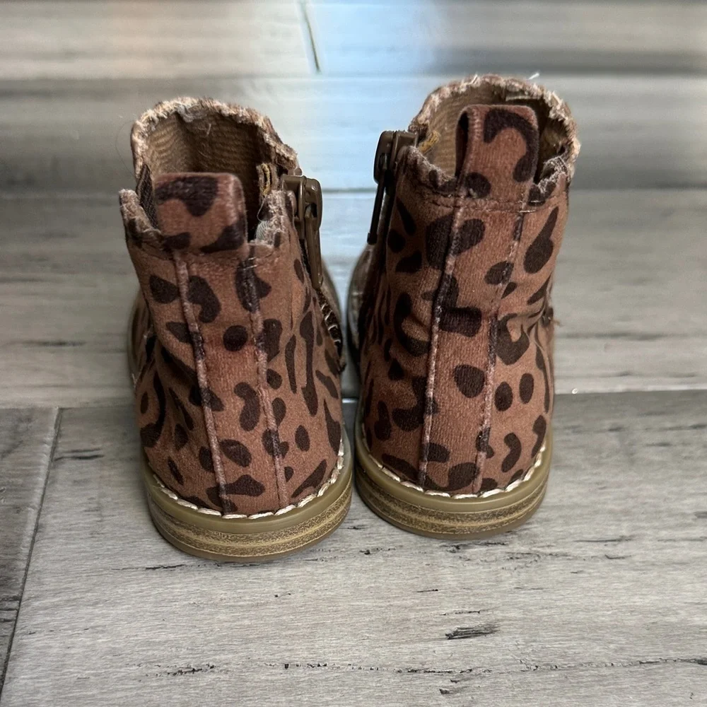 Leopard Print Kids Boots